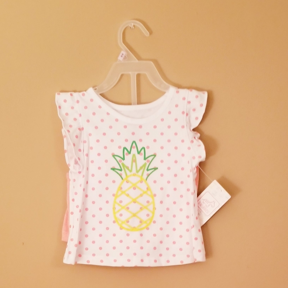 📎NWT Polka Dot 2 Pc Pineapple Set